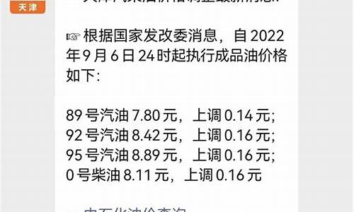 天津92油价最新消息 今日价格_天津92油价